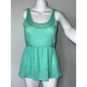 Vanity - Womens Y2K Mint Green Tank Top Sz. SM